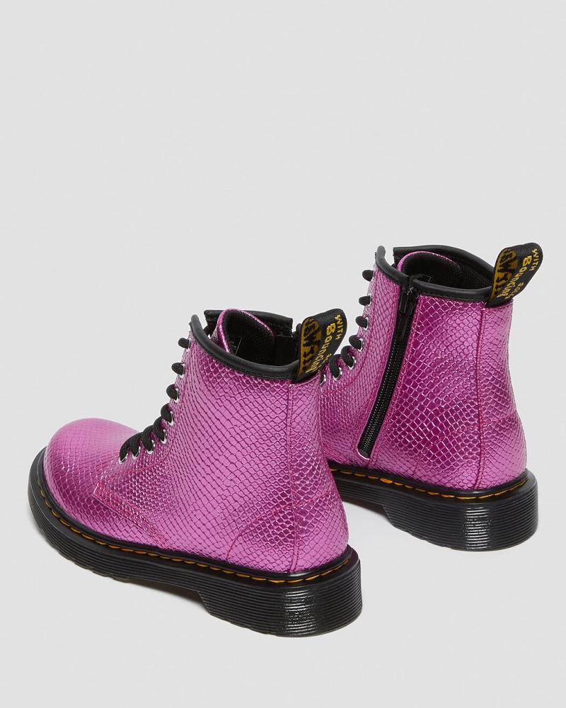 Dr Martens Junior 1460 Reptile Emboss Veterlaarzen Kinderen Roze | NL 135ILH